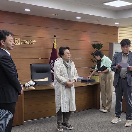 천안캠퍼스 신임 교무위원 임명장 수여 이미지