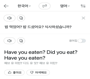 AI 번역기 사용 모습